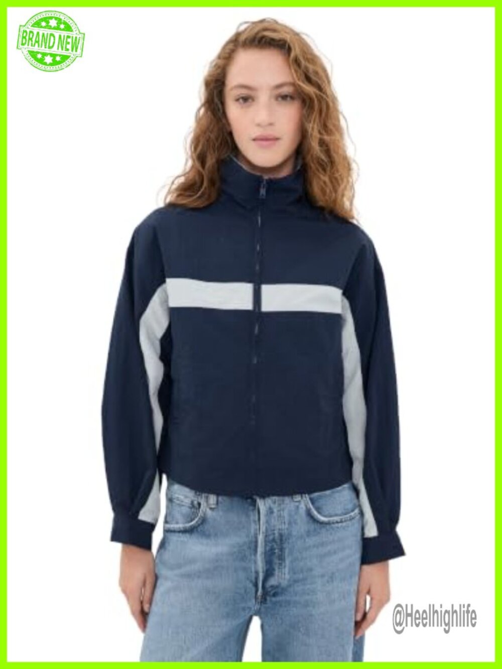 Lightweight Windbreaker Zip Jacket Funnel Neck Mesh Lined